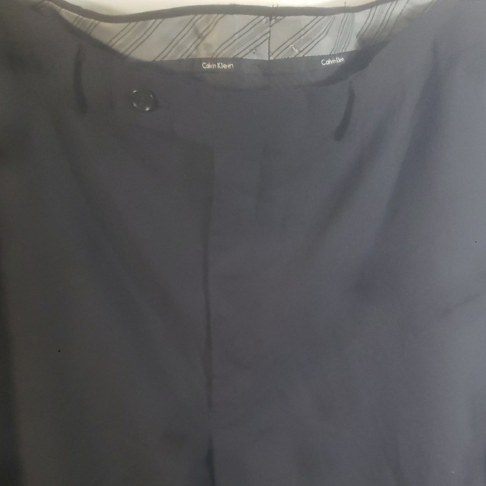 Calvin Klein Men's Wool Charcoal Black Pants 40R